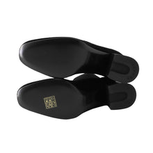 将图像加载到图库查看器中，HERMES Jenna Short Boots Black Knit Schnee Calf Leather Size 37
