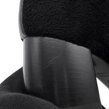 将图像加载到图库查看器中，HERMES Jenna Short Boots Black Knit Schnee Calf Leather Size 37
