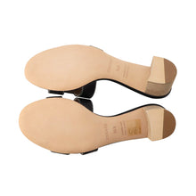Load image into Gallery viewer, HERMES Oazis Sandals Black Leather Size 36H
