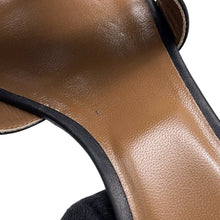 Load image into Gallery viewer, HERMES Oazis Sandals Black Leather Size 36H
