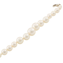 将图像加载到图库查看器中，CHANEL CC Logo Faux Pearl Bracelet Metal Rhinestone Faux Pearl

