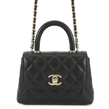 将图像加载到图库查看器中，CHANEL Coco Handle 2wayChainShoulder BlackAP4244 Caviar Leather Size Mini mini
