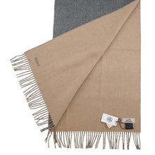 将图像加载到图库查看器中，HERMES Scarf Recto Verso Gris Cine / Beige Cashmere100%
