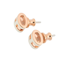 将图像加载到图库查看器中，HERMES Pop Ash Earrings Size Mini White Lacquer Gold Plated
