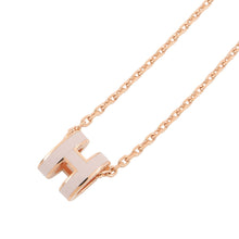 将图像加载到图库查看器中，HERMES Pop Ash Necklace Size Mini Pink Lacquer Gold Plated
