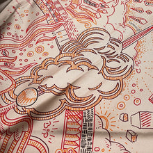 将图像加载到图库查看器中，HERMES Scarf Carre "Please Hold the Line" Size 90 Marron/Glacé/Red/BlackH004187S Silk 100%
