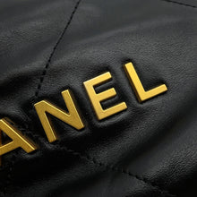 将图像加载到图库查看器中，CHANEL CHANEL22 ChainShoulder Bag BlackAS3980 Shiny calfskin leather Size Mini

