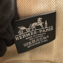 将图像加载到图库查看器中，HERMES Brid a Black Beige Canvas Size PM
