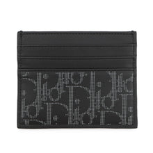 将图像加载到图库查看器中，Dior Oblique Galaxy World Tour Card Case Black/Gray2ESCH135CLP Leather
