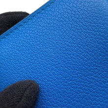 将图像加载到图库查看器中，HERMES RMS Card Case Blue Royal/Black Evercolor
