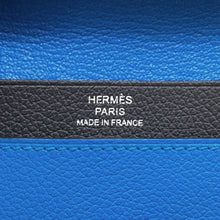 将图像加载到图库查看器中，HERMES RMS Card Case Blue Royal/Black Evercolor
