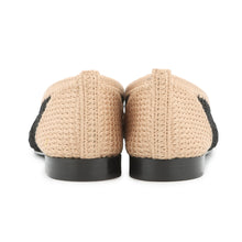 将图像加载到图库查看器中，CHANEL ballerina shoes Beige/BlackG46352 Raffia Size 37
