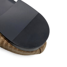 将图像加载到图库查看器中，CHANEL ballerina shoes Beige/BlackG46352 Raffia Size 37
