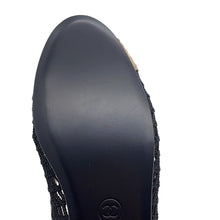 将图像加载到图库查看器中，CHANEL ballerina shoes Beige/BlackG46352 Raffia Size 37
