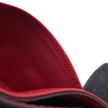 将图像加载到图库查看器中，Valentino Garavani V Logo Cherry Fick Embroidery Card Holder Blue/Red7W2P0AJ7BRJ Denim/Leather
