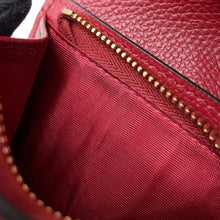 将图像加载到图库查看器中，Valentino Garavani V Logo Cherry Fick Embroidery Compact Wallet Blue/Red7W2P0AJ3BRJ Denim/Leather
