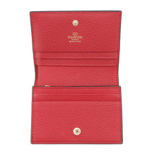 将图像加载到图库查看器中，Valentino Garavani Rock Studded Compact Wallet Red5W2P0P39VSH Leather
