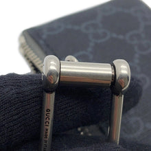 Load image into Gallery viewer, GUCCI GG Supreme key pouch Gray/Black820666 GG Supreme/Leather
