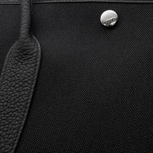 将图像加载到图库查看器中，HERMES Garden Party Black Toile Military Negonda Leather Size PM
