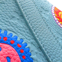 Load image into Gallery viewer, LOUIS VUITTON LVxYK KeepallBandouliere Blue/MulticolorM21713 Monogram・Taurillon Yayoi Kusama Size 50
