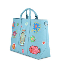 Load image into Gallery viewer, LOUIS VUITTON LVxYK Weekend Tote Blue/MulticolorM21717 Monogram・Taurillon Yayoi Kusama
