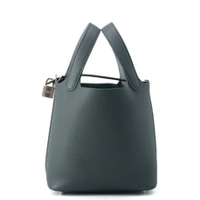 Load image into Gallery viewer, HERMES Picotin Lock Eclat Vert Mangrove/Guripantan Swift Leather Taurillon Clemence Size PM

