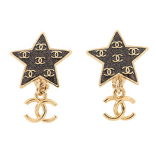 Load image into Gallery viewer, CHANEL Star CC Logo Earrings Black/Righe RainbowABC697 Metal
