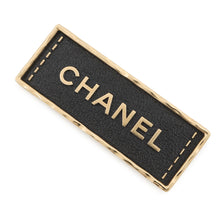 将图像加载到图库查看器中，CHANEL Logo Brooch Black/GoldABA771 Metal
