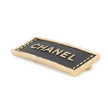 将图像加载到图库查看器中，CHANEL Logo Brooch Black/GoldABA771 Metal
