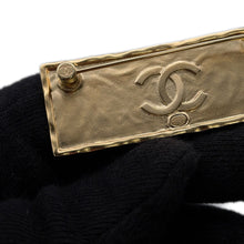 将图像加载到图库查看器中，CHANEL Logo Brooch Black/GoldABA771 Metal
