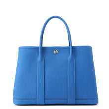 Load image into Gallery viewer, HERMES Garden Party New Blue Hydra Negonda Leather Size TPM
