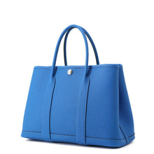 Load image into Gallery viewer, HERMES Garden Party New Blue Hydra Negonda Leather Size TPM
