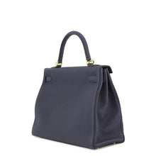Load image into Gallery viewer, HERMES Kelly Retourne Blue Nuit Togo Leather Size 32
