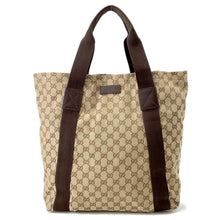 将图像加载到图库查看器中，GUCCI GG Canvas Tote Bag Beige/Brown189669 Canvas
