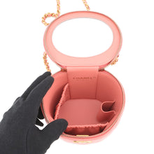 将图像加载到图库查看器中，CHANEL Vanity Top Handle Shoulder Bag Pink Lambskin

