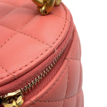 将图像加载到图库查看器中，CHANEL Vanity Top Handle Shoulder Bag Pink Lambskin
