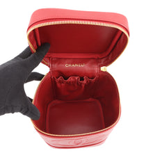 Load image into Gallery viewer, CHANEL CC Logo vanity bag RedA01998 Caviar Leather

