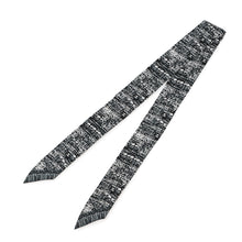 Load image into Gallery viewer, CHANEL Logo scarf Black/White Silk100%
