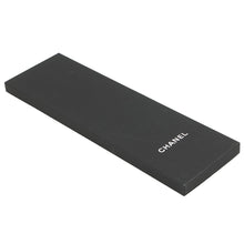Load image into Gallery viewer, CHANEL Logo scarf Black/White Silk100%
