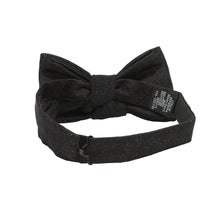 Load image into Gallery viewer, CHANEL CC Logo Ribbon Butterfly Tie Black Silk95% Polyamide2% MetalicFiber3%
