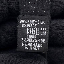 Load image into Gallery viewer, CHANEL CC Logo Ribbon Butterfly Tie Black Silk95% Polyamide2% MetalicFiber3%
