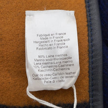 Load image into Gallery viewer, HERMES Poncho Highland Navy/BrownH800469E Merino Wool90% Cashmere10%
