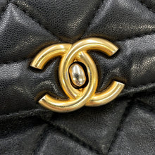 Load image into Gallery viewer, CHANEL Matelasse Flap Bag ChainShoulder BlackAS5259 Lambskin Size 21
