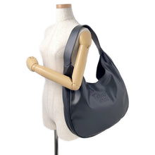 将图像加载到图库查看器中，MIUMIU Hobo Shoulder Bag Black5BC155 Leather
