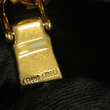 将图像加载到图库查看器中，MIUMIU Hobo Shoulder Bag Black5BC155 Leather
