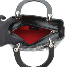 将图像加载到图库查看器中，Dior Lady Dior 2WAYHandbag BlackCAL44551 Lambskin Size Medium
