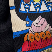 将图像加载到图库查看器中，HERMES TwillyBag Charm La Patisserie Francais Black/Blanc/Blue Silk100%
