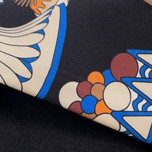 将图像加载到图库查看器中，HERMES TwillyBag Charm La Patisserie Francais Black/Blanc/Blue Silk100%
