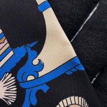 将图像加载到图库查看器中，HERMES TwillyBag Charm La Patisserie Francais Black/Blanc/Blue Silk100%
