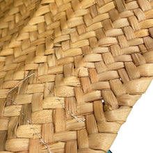 将图像加载到图库查看器中，LOEWE Basket bag Natural/Light Blue327.02.S92 Raffia Calf Leather Size Medium

